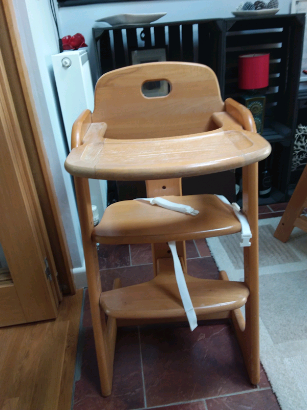 mamas and papas wooden high chair